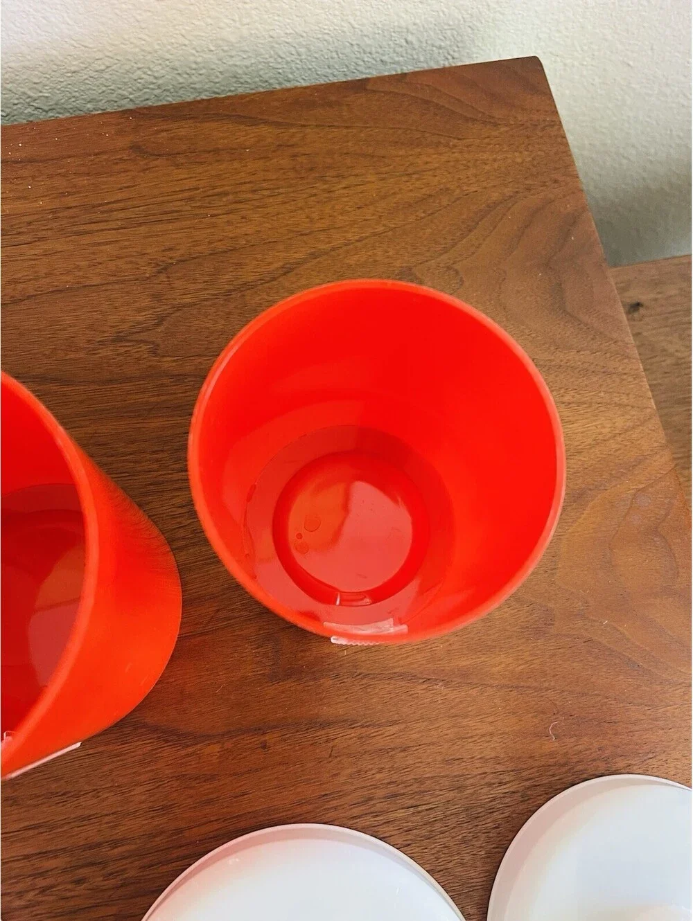 Vintage Knickerbocker Red & White 4 Pc Canisters